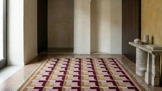 Collection Optical Palazzo Tapis Rugier fait main Fait main laine Nouvelle-Zélande