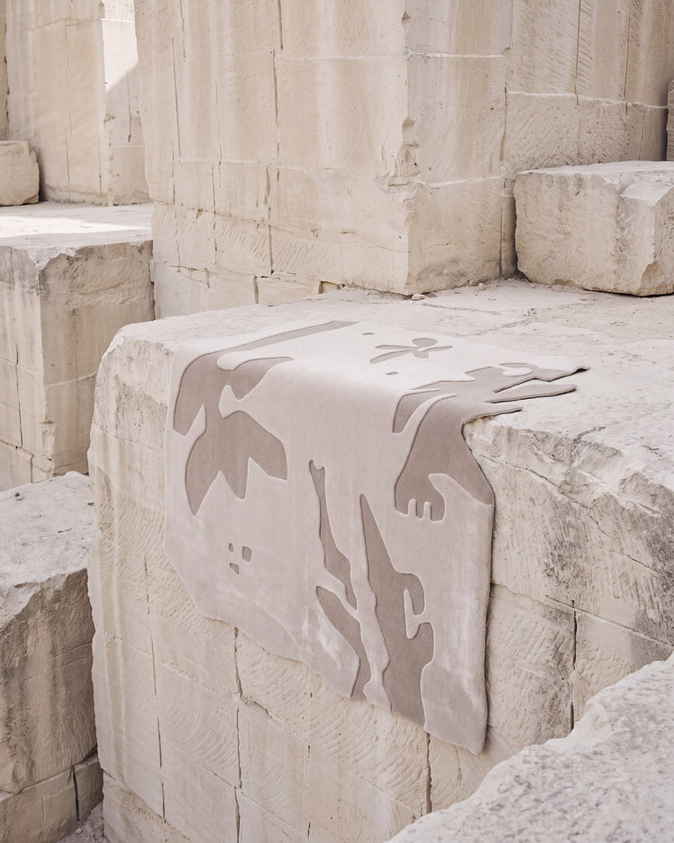 Whitebird Editorial Solid Creatures Tufted Rug Tencel Rugier