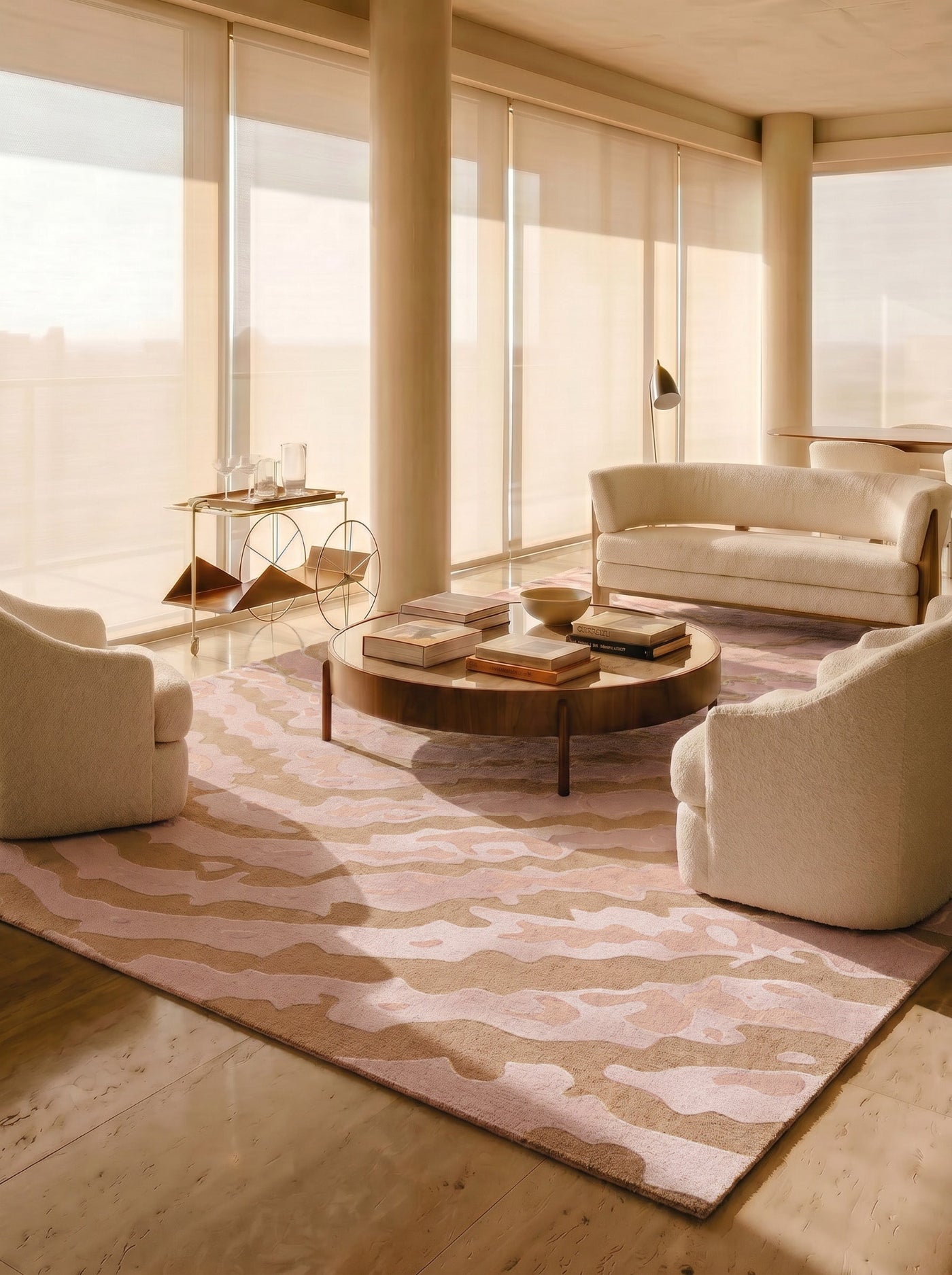 rug agata hand tufted tencel and wool moire